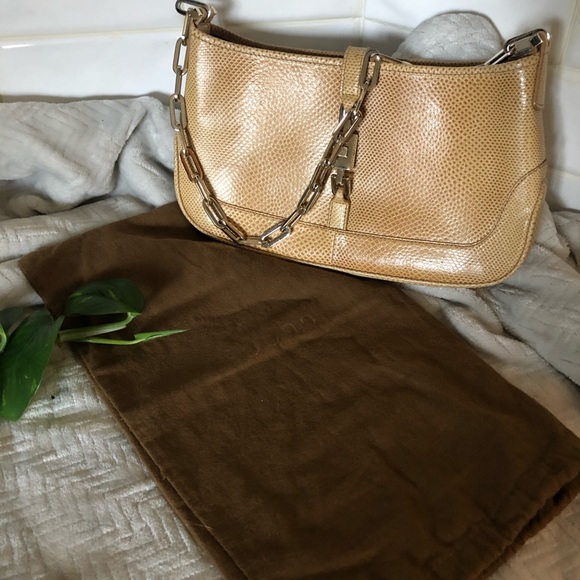 🔥GUCCI🔥RARE VINTAGE Jackie lizard VERY HARD TO FIND. - Picture 7 of 16